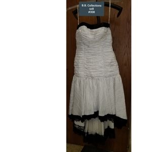 Vintage Sz 8 B&B Collections Black And White Prom